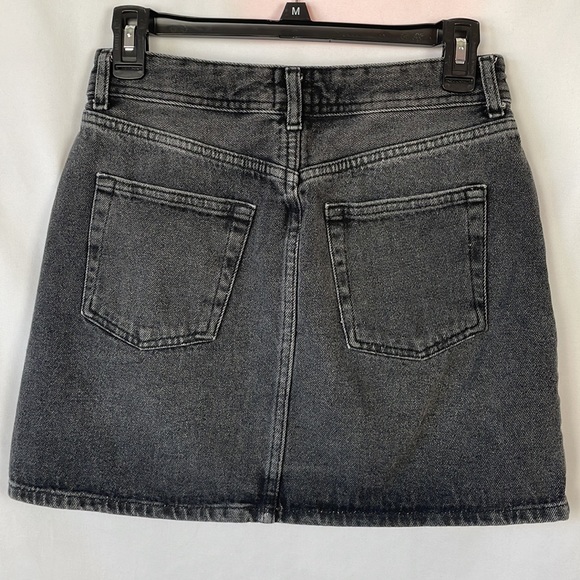 Y2K Urban Outfitters BDG Black Rigid Denim Mini Skirt - Size Small - Picture 4 of 10